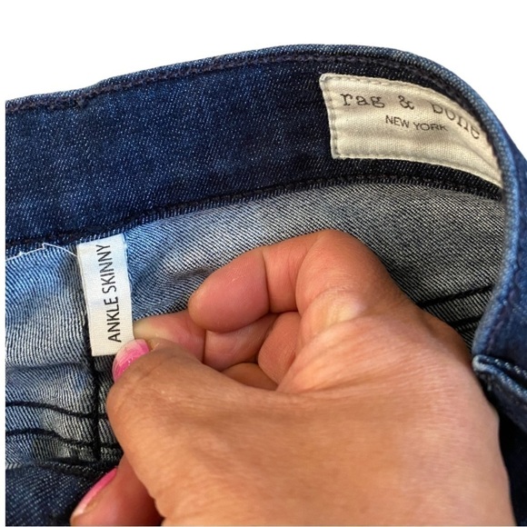 RAG & BONE Raw Hem Ankle Skinny Jeans - Picture 4 of 11